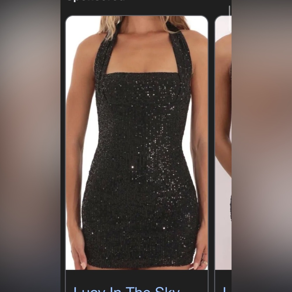 Lucy in the Sky Black Sequin Mini Dress
